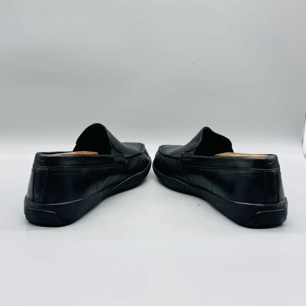 Cole Haan Shoes Mens 9 Black Leather Moc Toe Loafers Slip On Dress Comfort